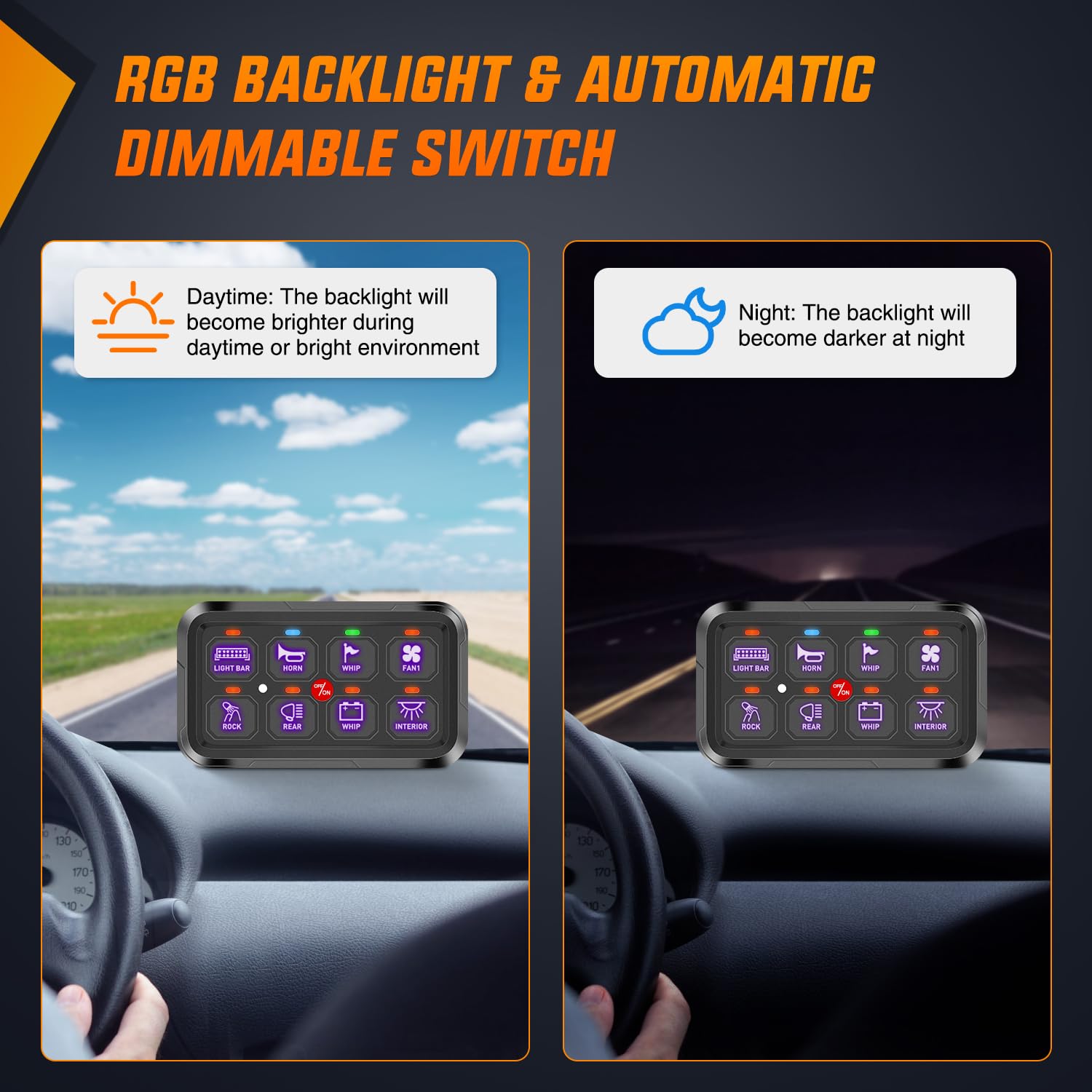 Foto 3 | Relé De Control De Circuito Nilight De 8 Bandas, 12 V/24 V, Panel De Interruptores - Venta Internacional.