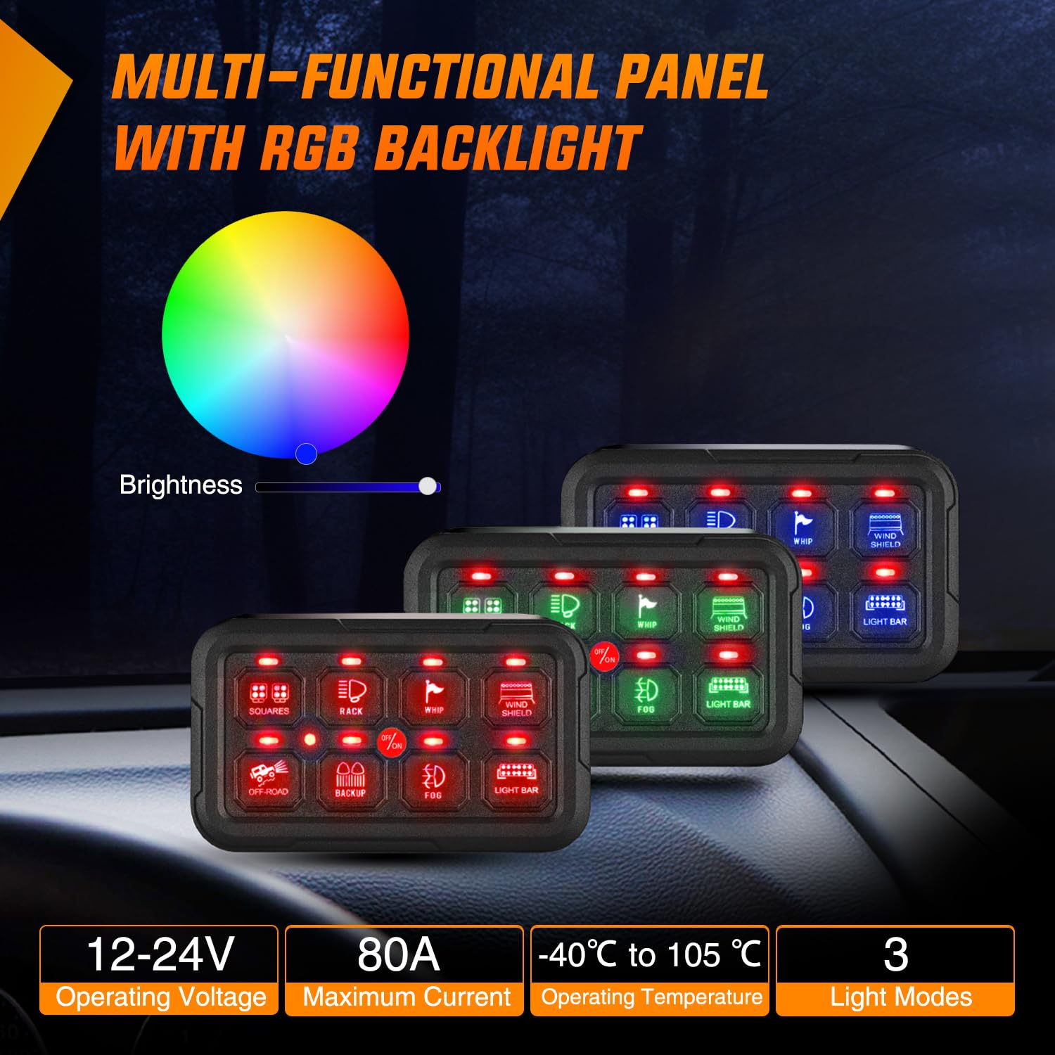 Foto 5 pulgar | Relé De Control De Circuito Nilight De 8 Bandas, 12 V/24 V, Panel De Interruptores - Venta Internacional.