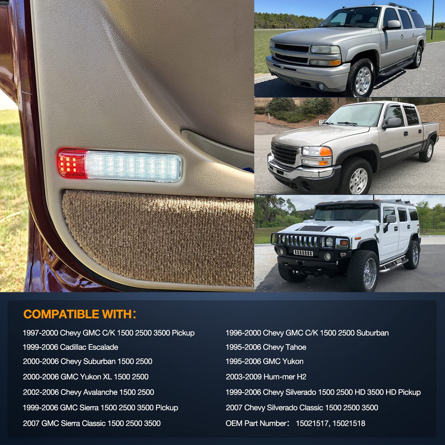 Foto 7 | Luz Led Para Panel De Puerta Interior Cortesía De Chevy Gmc - Venta Internacional.