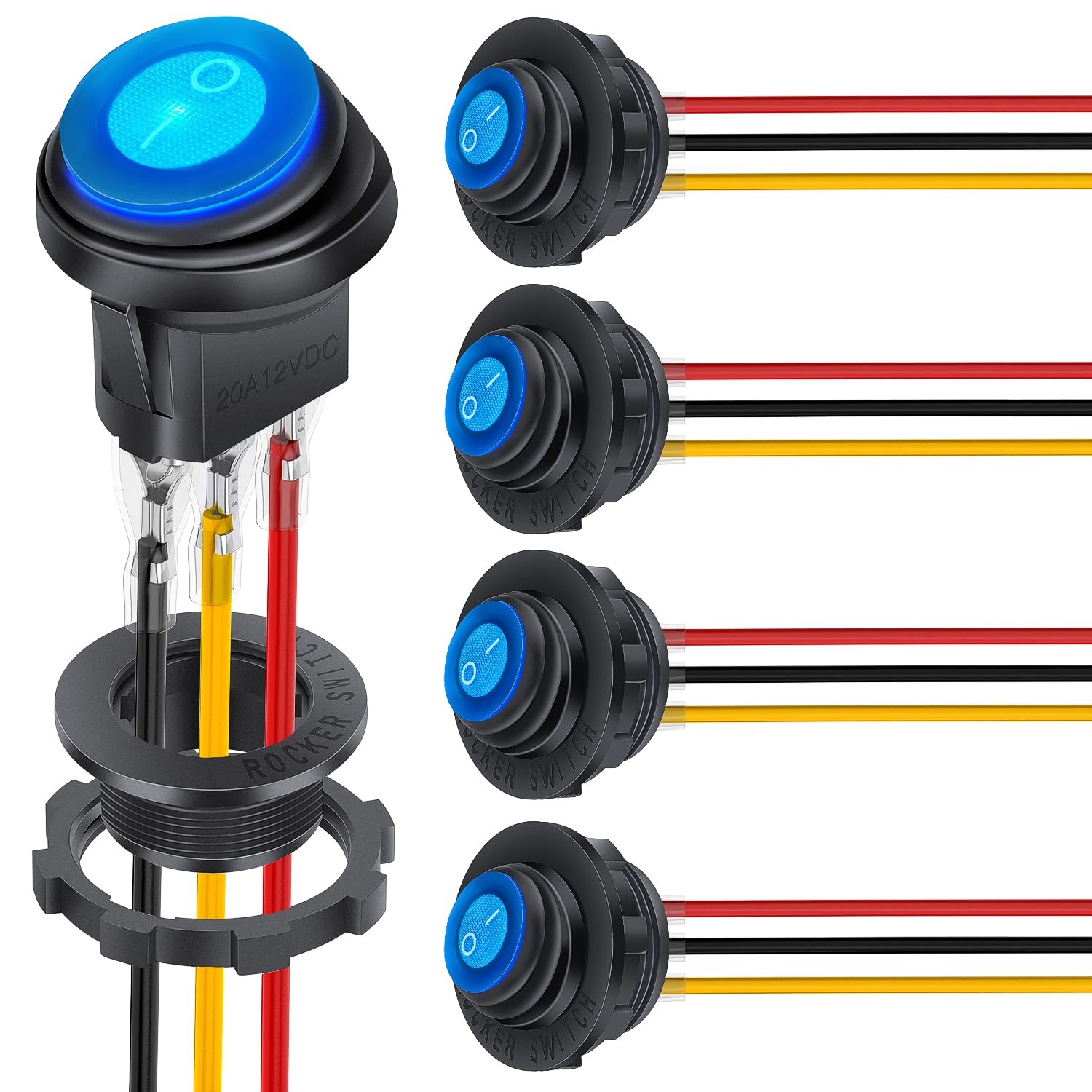 Interruptor Basculante Nilight Impermeable Con Arnés De Cableado 12 V 24 V - Venta Internacional.