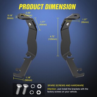 Foto 7 | Kit De Soporte De Montaje Para Toyota Tacoma Con Luz Nilight Ditch Light - Venta Internacional.