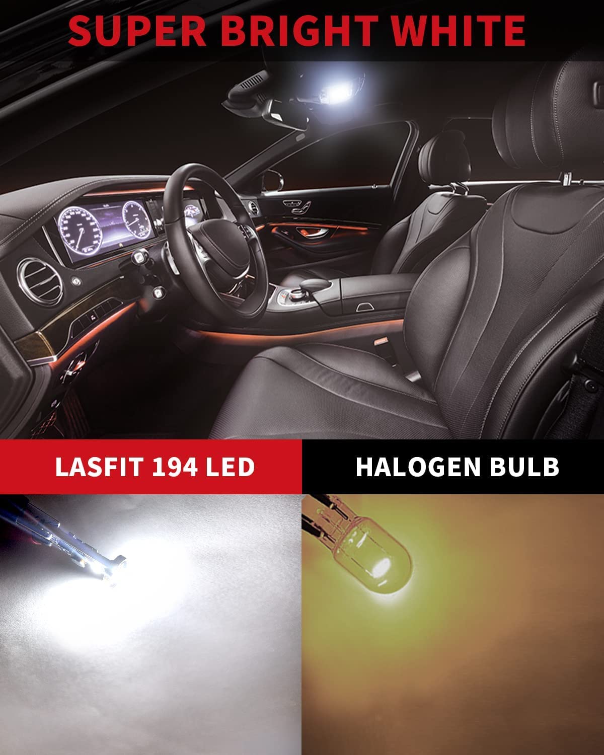 Foto 3 pulgar | Bombilla Led Lasfit 194 T10 168 2825 W 5 W 6000 K Blanca, Paquete De 6 - Venta Internacional.