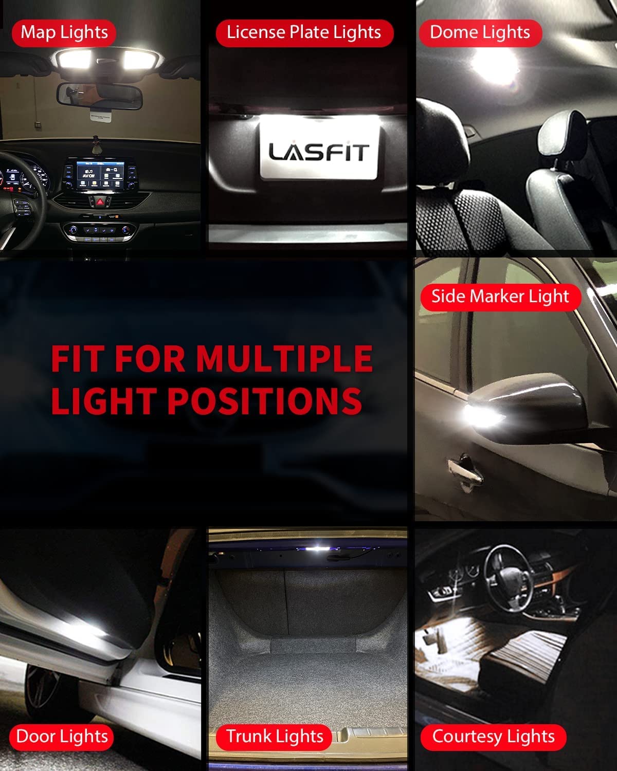 Foto 4 pulgar | Bombilla Led Lasfit 194 T10 168 2825 W 5 W 6000 K Blanca, Paquete De 6 - Venta Internacional.