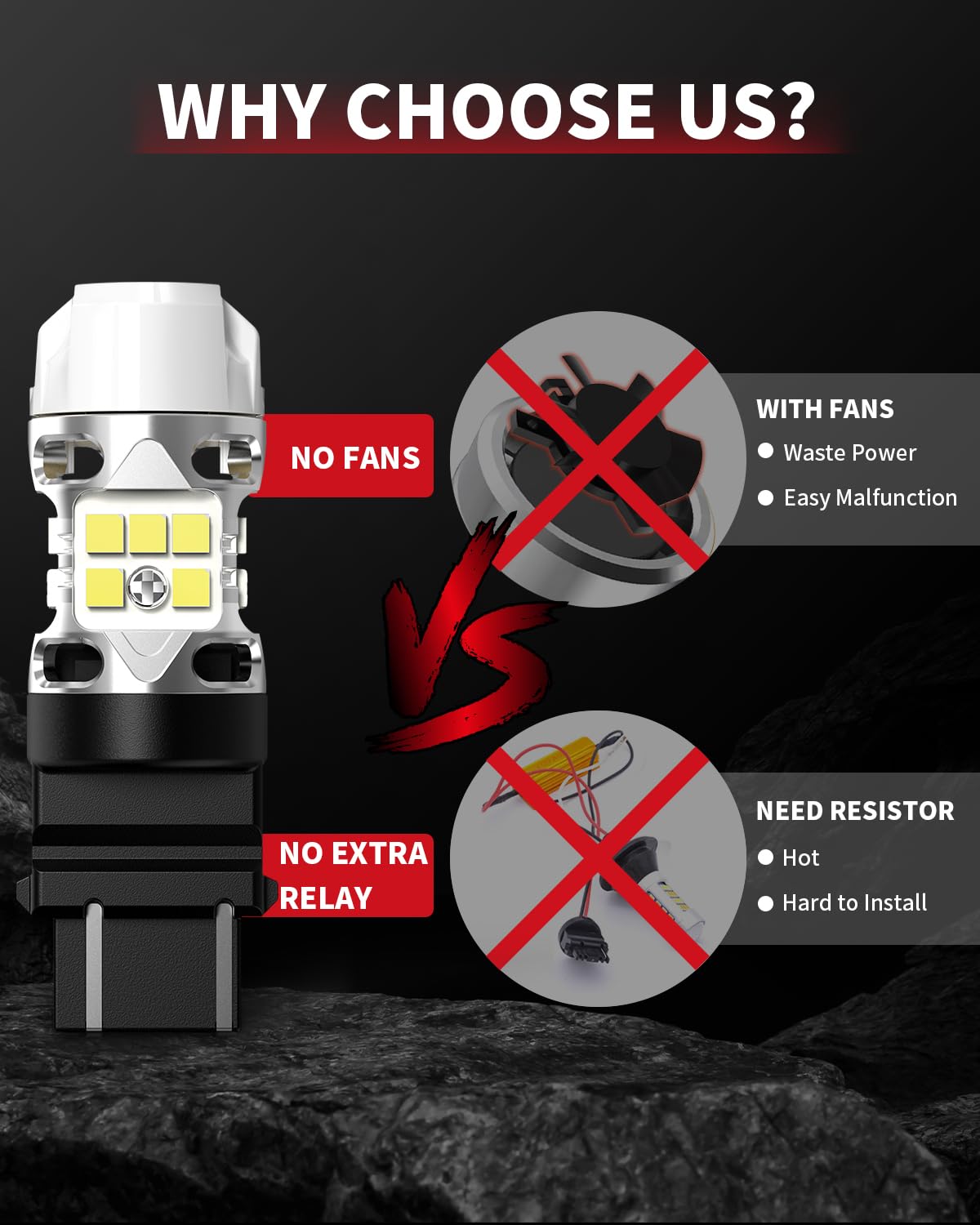 Foto 6 | Bombilla Led Lasfit T3 3157 Para Luces De Marcha Atrás, 2 Unidades, Blanca, 24 W - Venta Internacional.