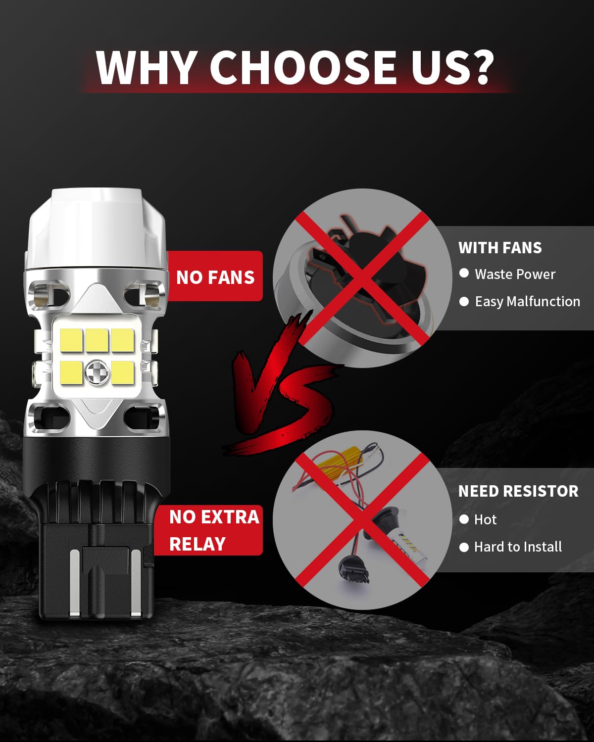 Foto 6 | Bombilla Led Lasfit T3 7443 7440 24 W 2000 Lm 6000 K Blanca (2 Unidades) - Venta Internacional.