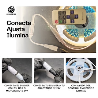 Foto 5 | Control Dimmer Rf Remoto Para Tiras Y Manguera Led 12v Y 24v Control Con Efectos Estrobo Flash Degradado Tenue