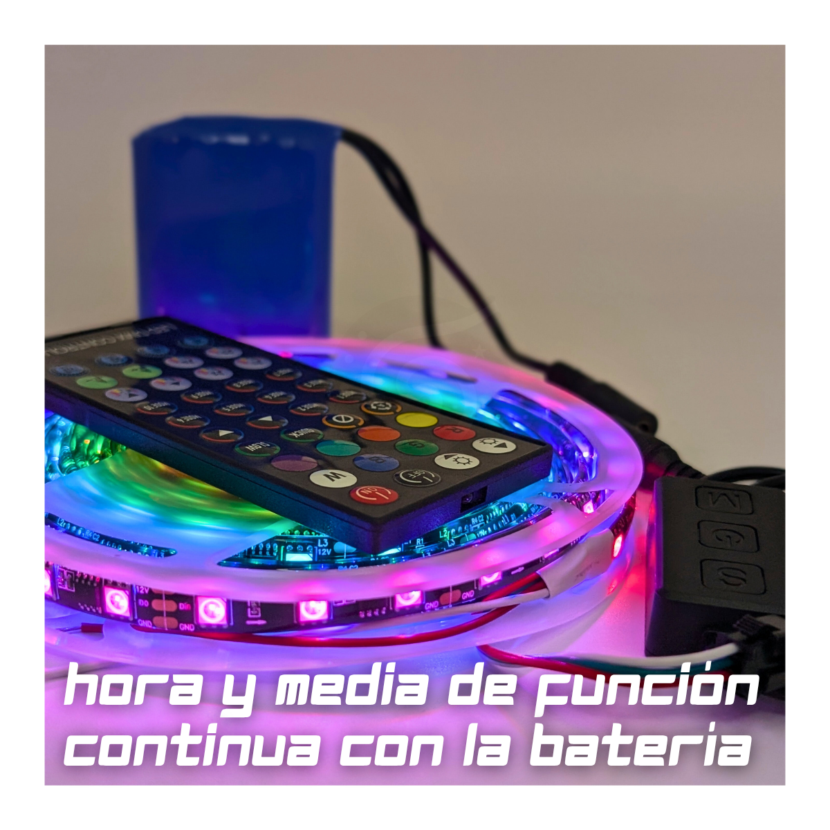 Foto 7 pulgar | Kit Tira Led Portatil Pixel Rgb Autorítmico Bluetooth Recargable Flexible Ideal Para Fiestas