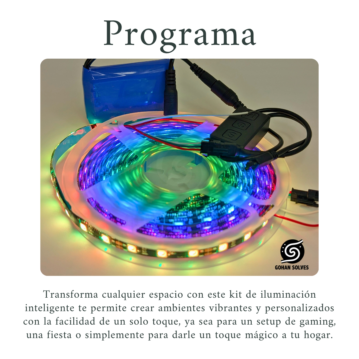 Foto 8 pulgar | Kit Tira Led Portatil Pixel Rgb Autorítmico Bluetooth Recargable Flexible Ideal Para Fiestas