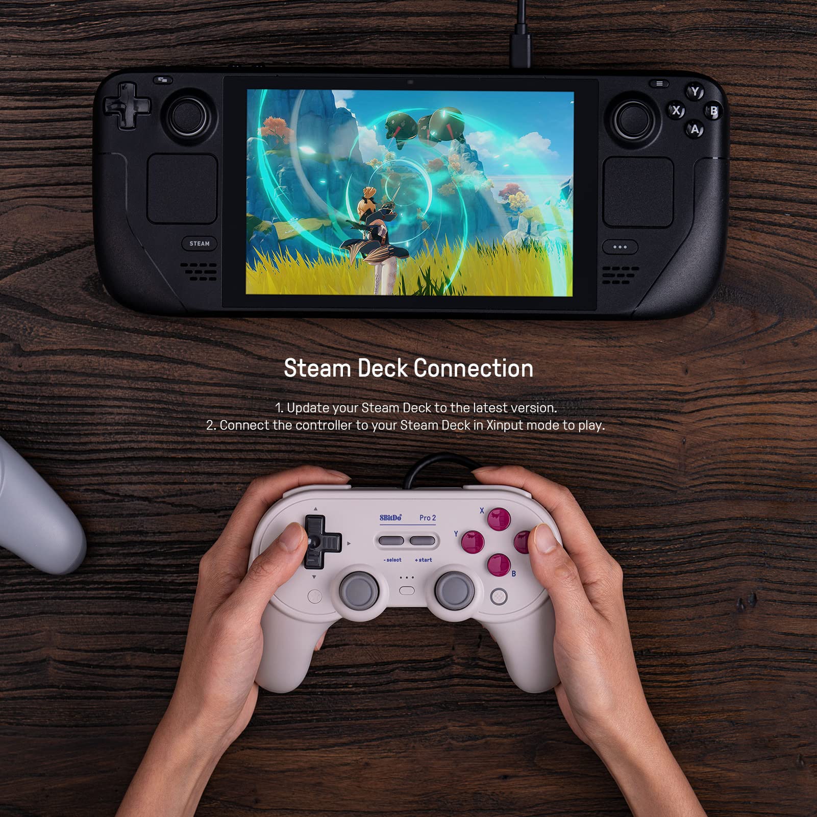Foto 5 | Controlador con Cable 8bitdo Pro 2 para Switch- Venta Internacional