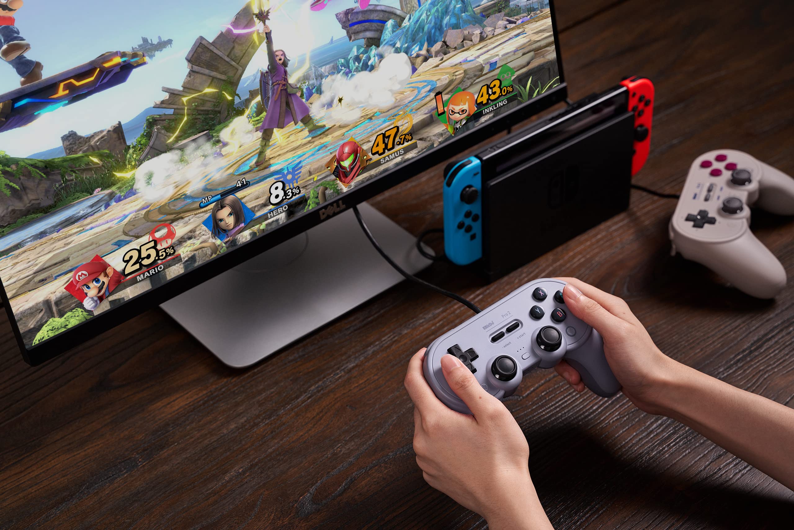 Foto 7 | Controlador con Cable 8bitdo Pro 2 para Switch- Venta Internacional