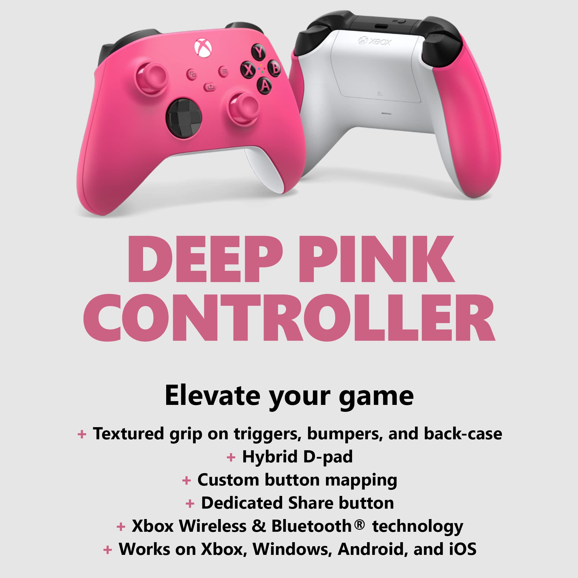 Foto 2 | Control Inalámbrico Rosa para Xbox Series X-Venta Internacional