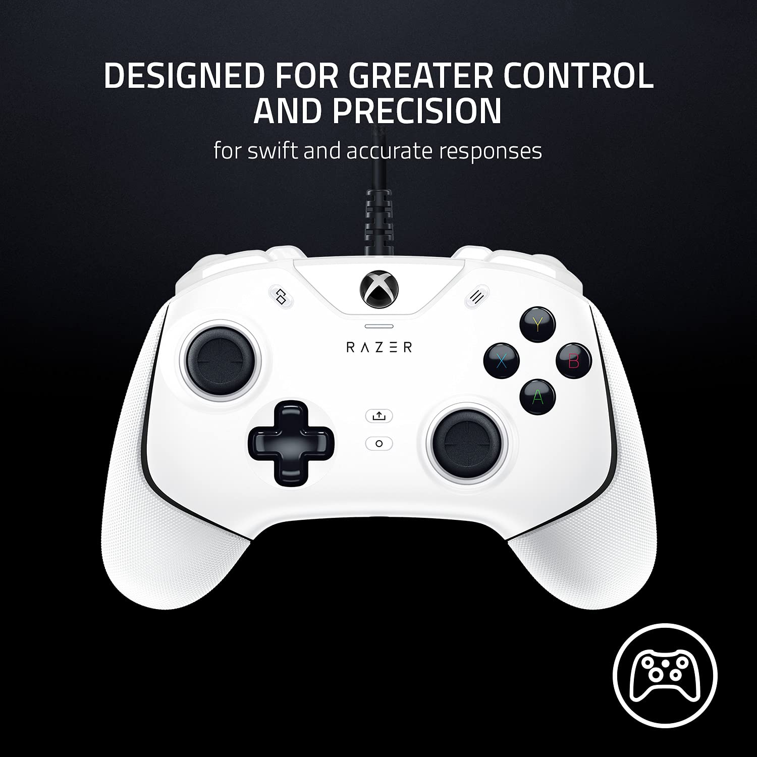 Foto 2 | Control Alámbrico Razer Wolverine V2 Blanco para Xbox Series X-Venta Internacional