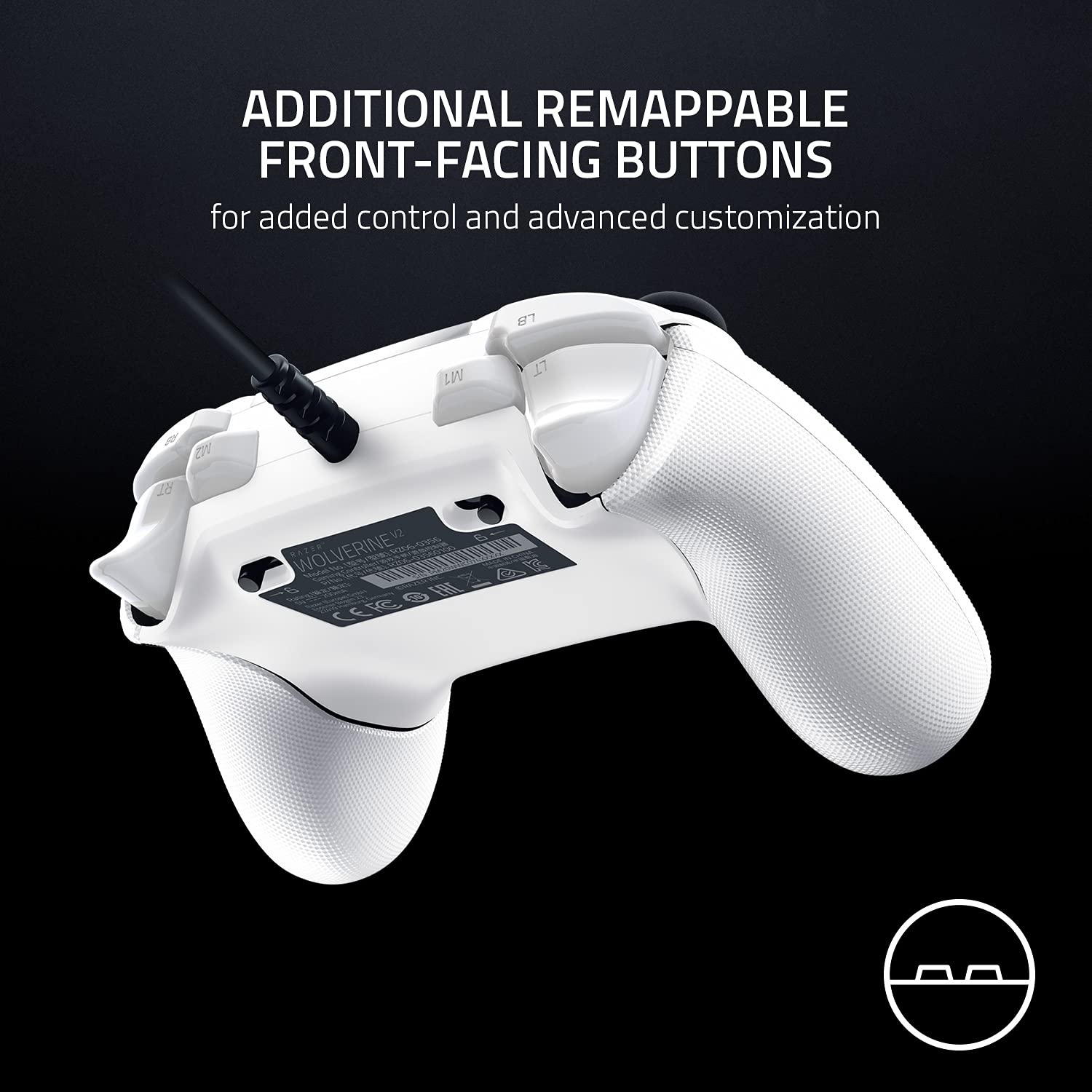 Foto 3 | Control Alámbrico Razer Wolverine V2 Blanco para Xbox Series X-Venta Internacional