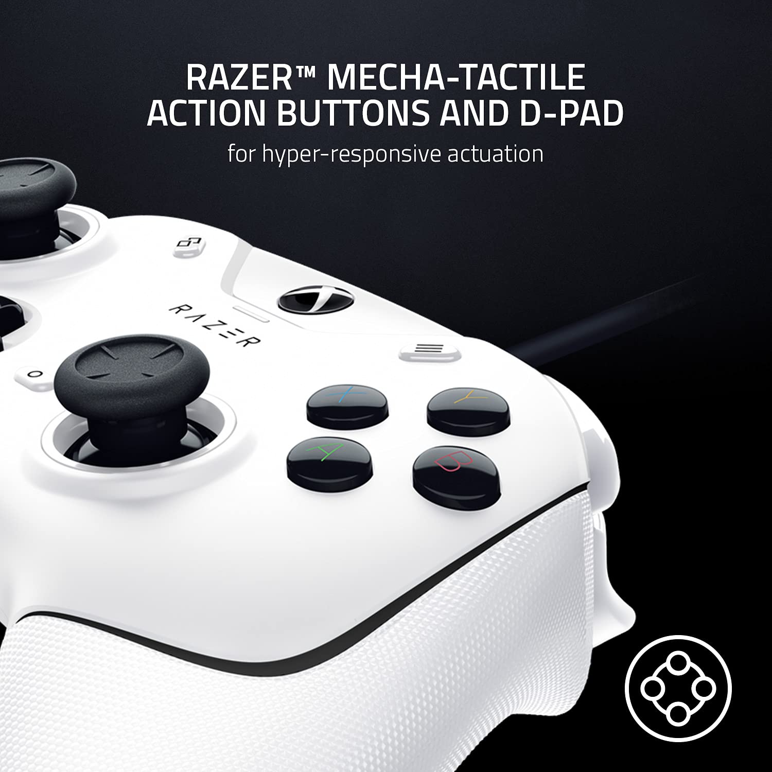 Foto 4 | Control Alámbrico Razer Wolverine V2 Blanco para Xbox Series X-Venta Internacional
