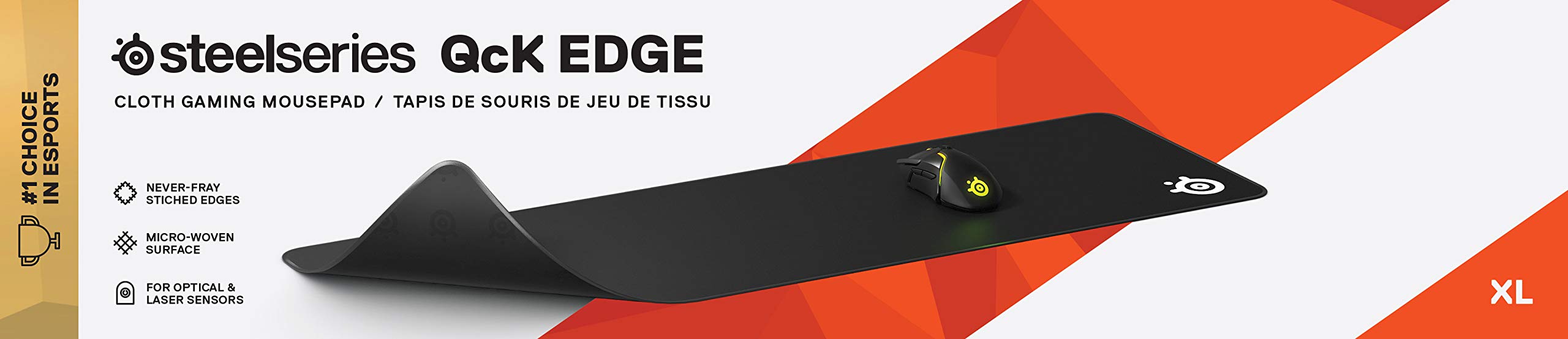 Foto 8 pulgar | Alfombrilla de Ratón para Juegos SteelSeries QcK XL con Bordes Cosidos - Venta Internacional