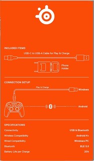 Foto 7 | Controlador de Juegos Steelseries Stratus+ Bluetooth Android/Windows - Venta Internacional
