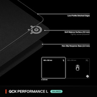 Foto 7 | Alfombrilla De Ratón Para Juegos Steelseries Qck L Performance Balance - Venta Internacional.