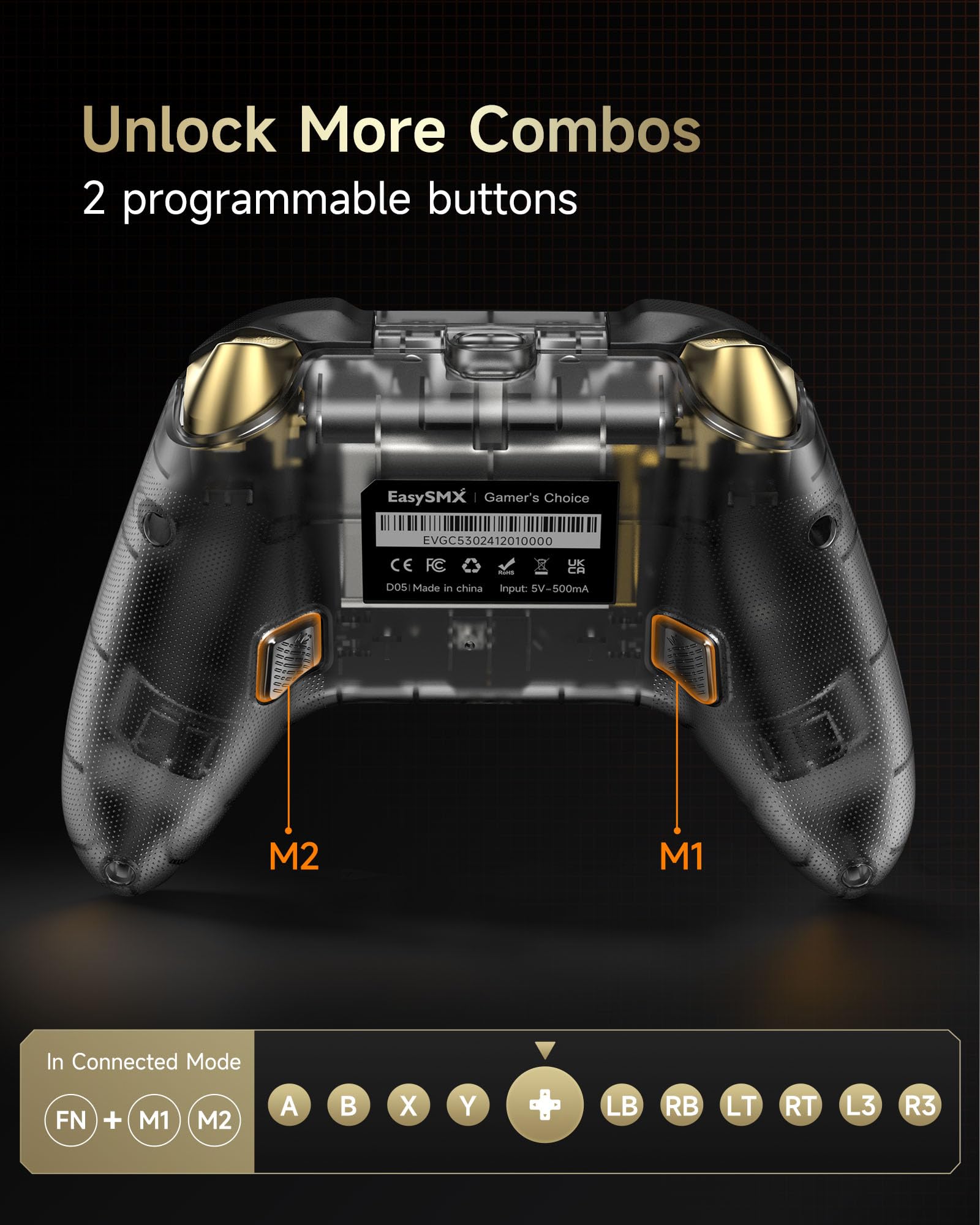 Foto 6 pulgar | Control EasySMX D05 Inalámbrico con Base de Carga - Venta Internacional