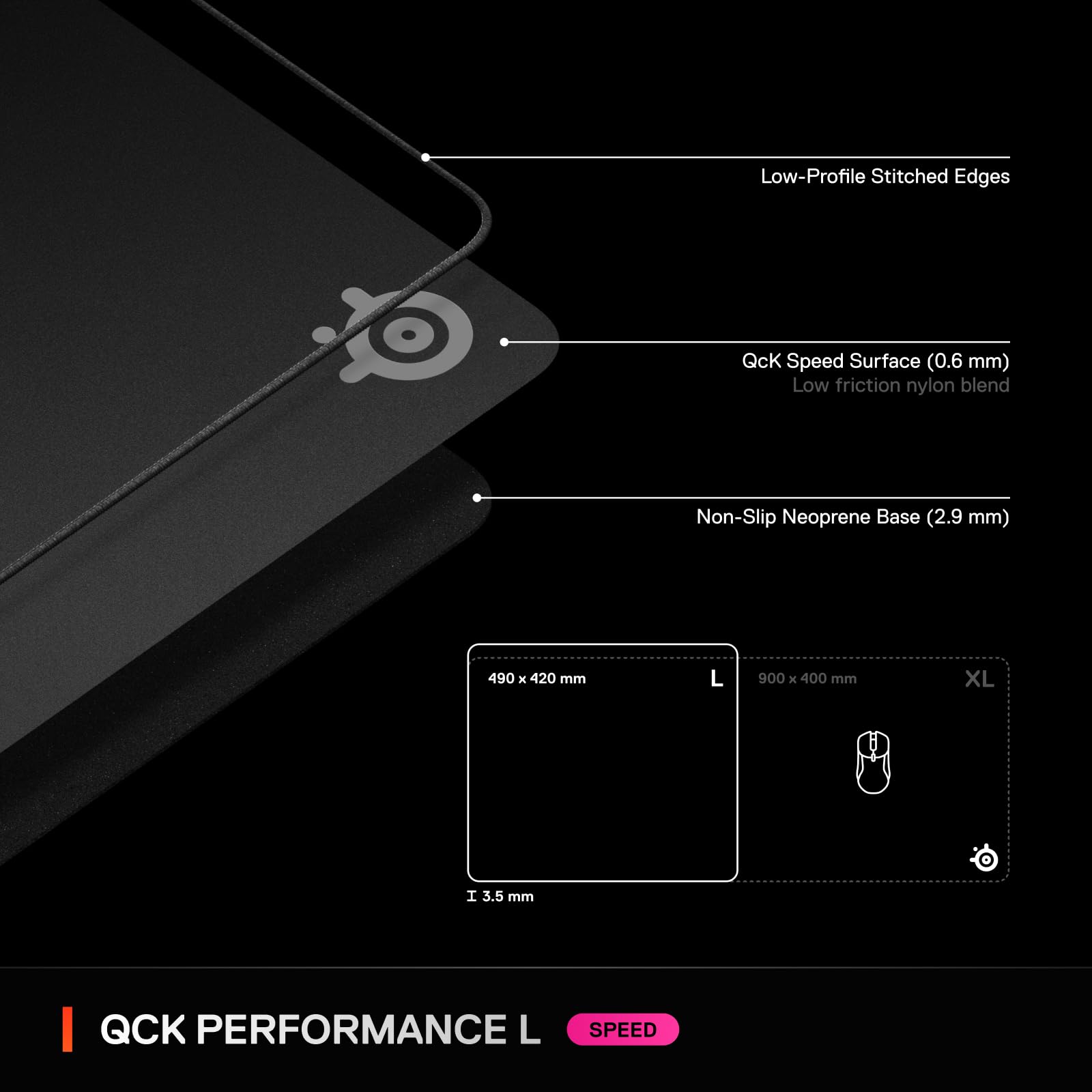Foto 8 pulgar | Alfombrilla De Ratón Para Juegos Steelseries Qck L Performance Speed - Venta Internacional.