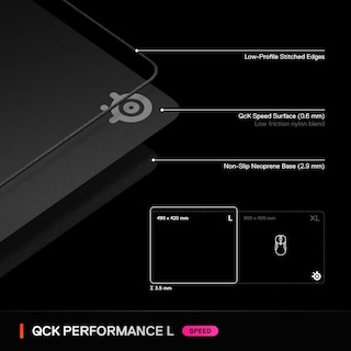Foto 7 | Alfombrilla De Ratón Para Juegos Steelseries Qck L Performance Speed - Venta Internacional.