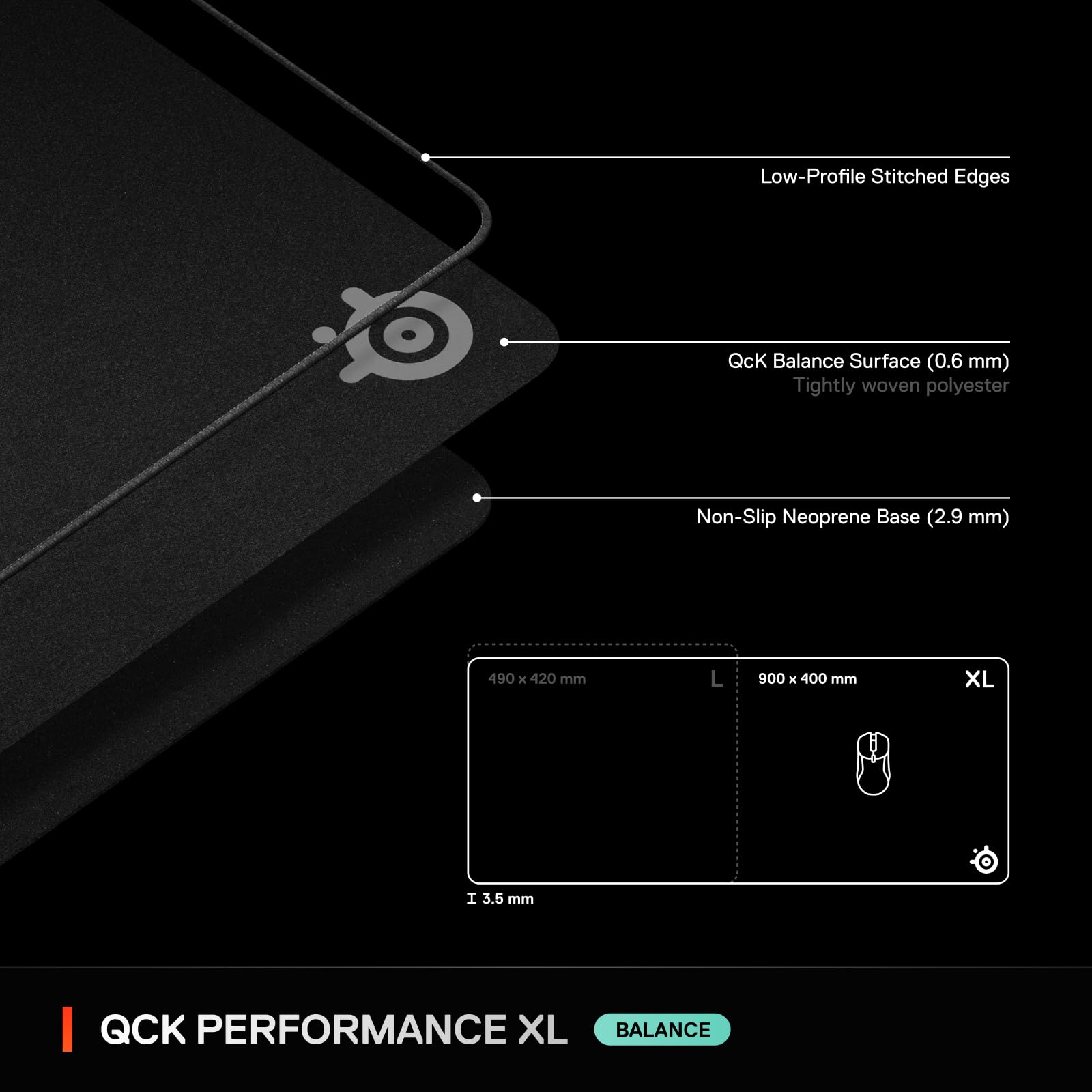 Foto 8 pulgar | Alfombrilla De Ratón Para Juegos Steelseries Qck Xl Performance Balance - Venta Internacional.