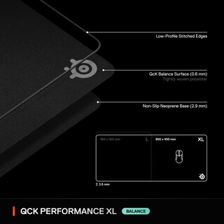 Foto 7 | Alfombrilla De Ratón Para Juegos Steelseries Qck Xl Performance Balance - Venta Internacional.