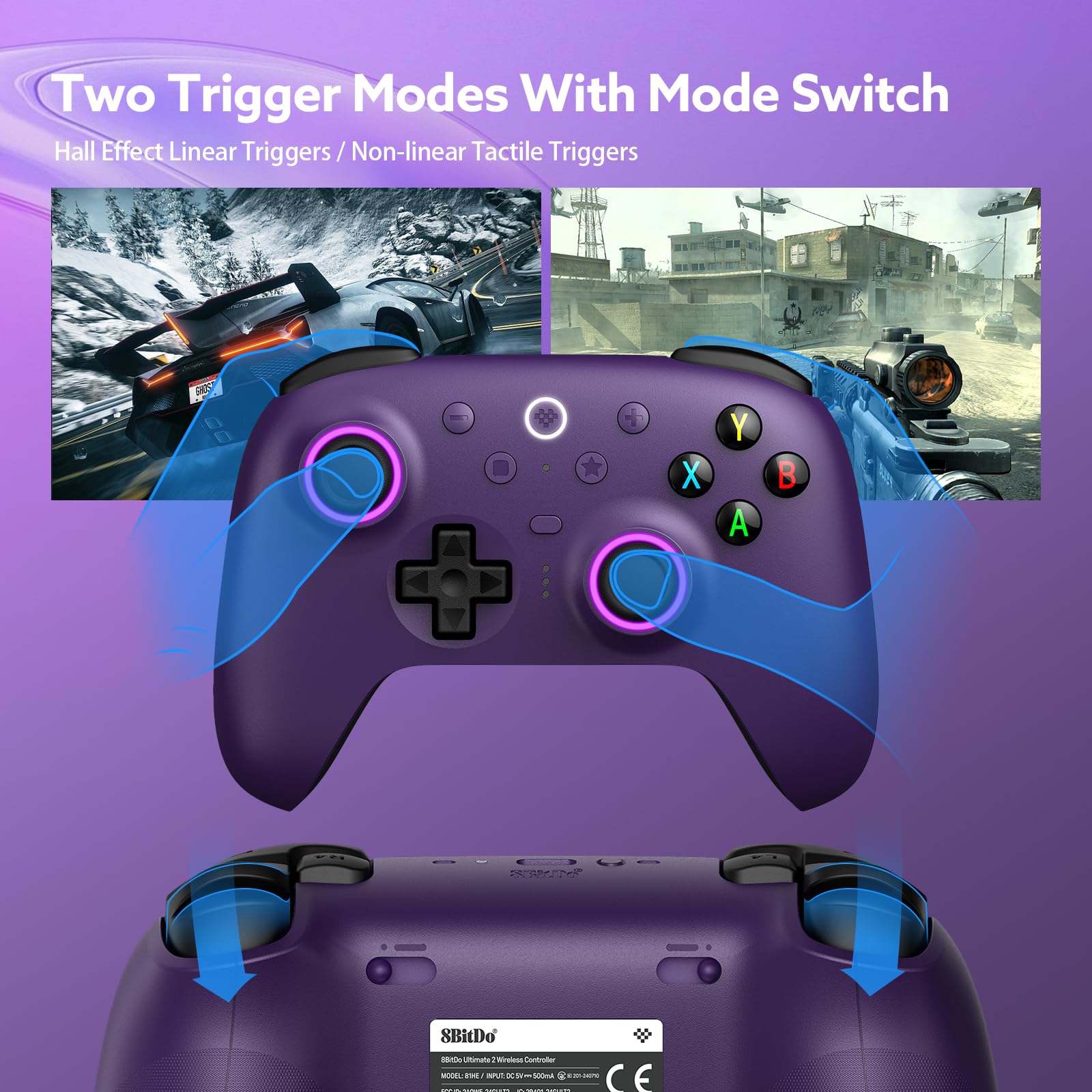 Foto 5 pulgar | Gamepad 8bitdo Ultimate 2 Wireless 2.4g Con Base De Carga Violeta - Venta Internacional.