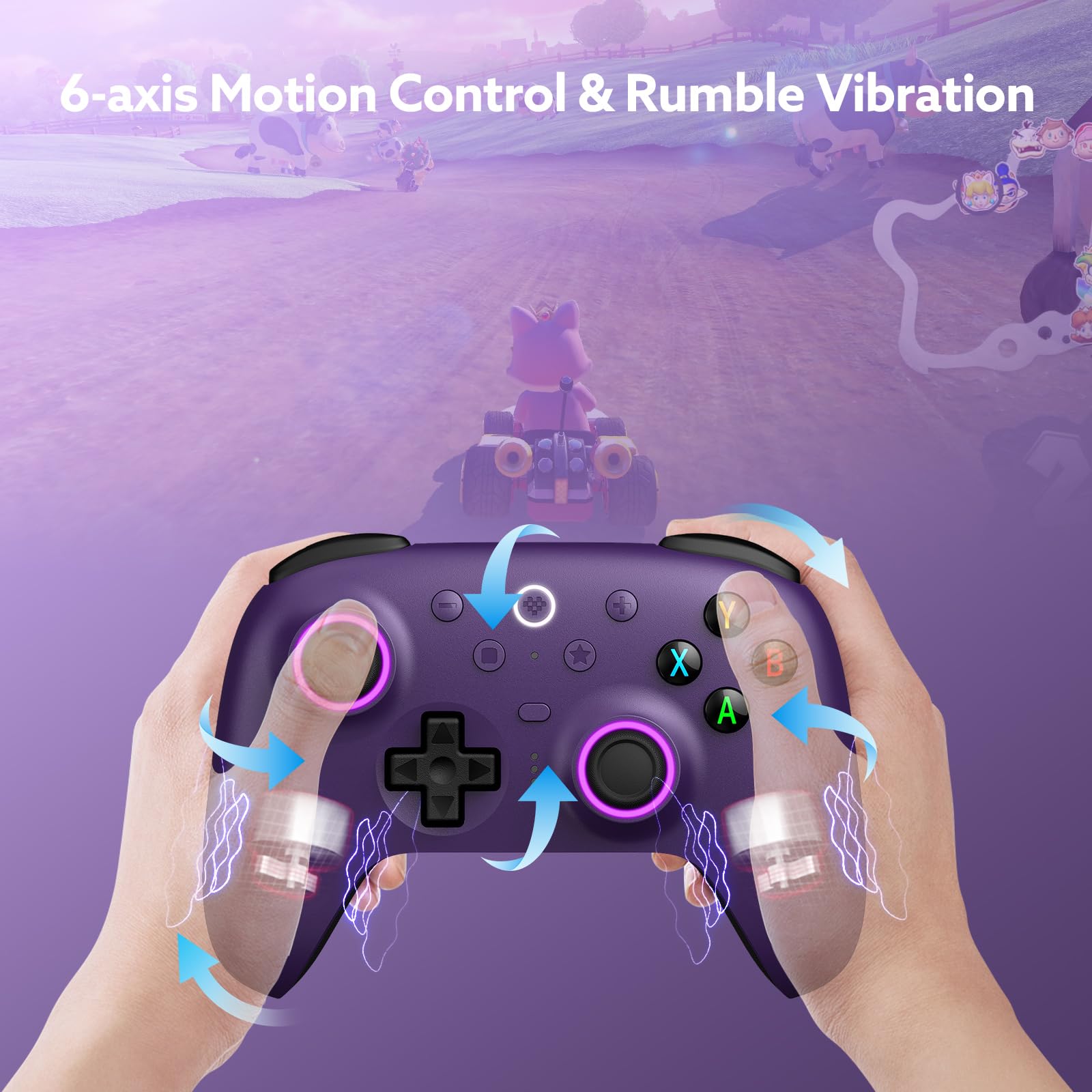 Foto 6 pulgar | Gamepad 8bitdo Ultimate 2 Wireless 2.4g Con Base De Carga Violeta - Venta Internacional.