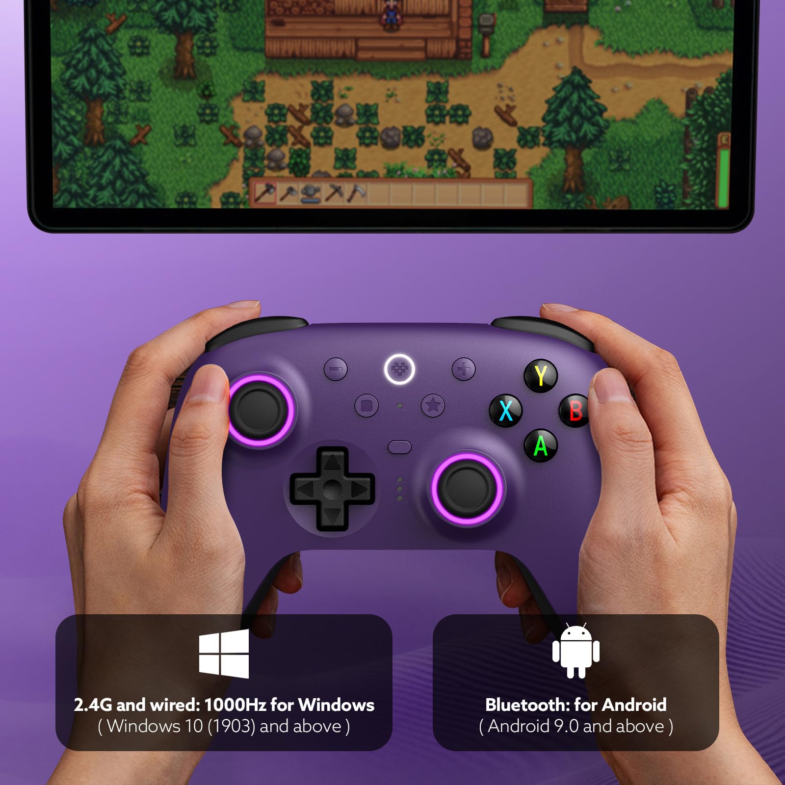 Foto 6 | Gamepad 8bitdo Ultimate 2 Wireless 2.4g Con Base De Carga Violeta - Venta Internacional.