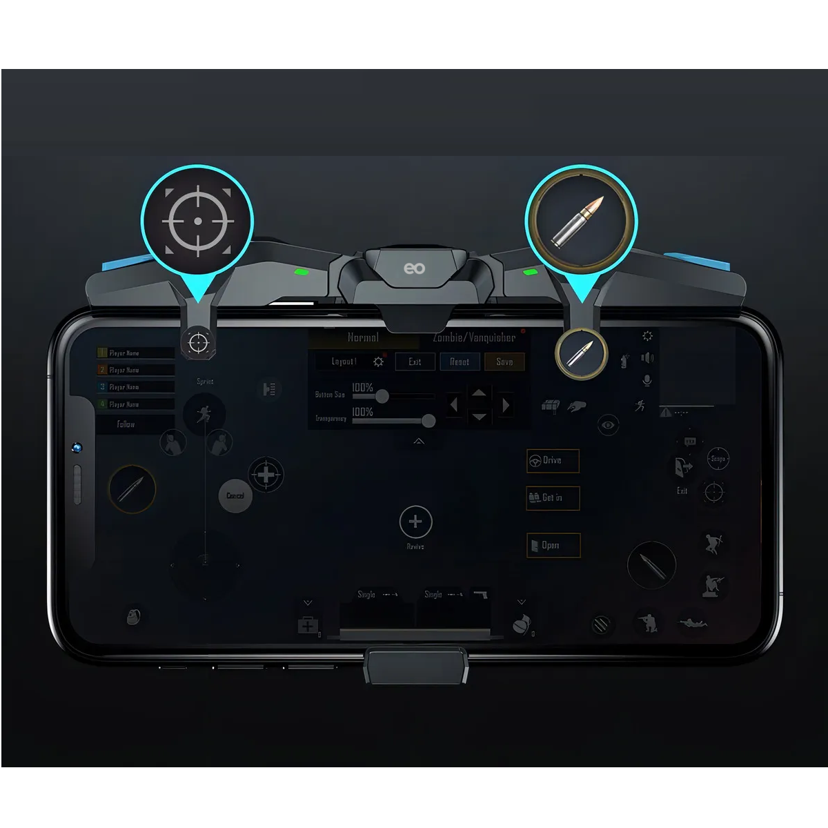 Foto 3 pulgar | Control para Celular Eo Safe Imports Negro