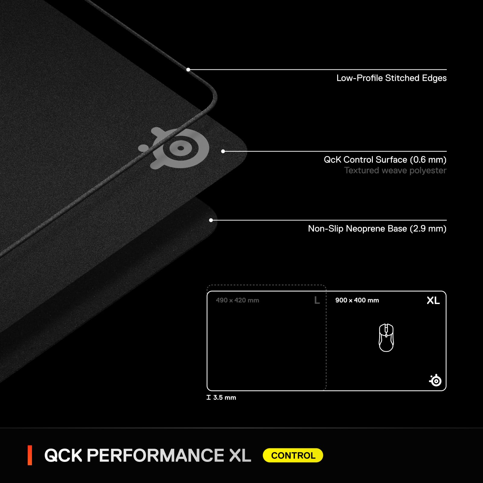 Foto 8 pulgar | Alfombrilla De Ratón Para Juegos Steelseries Qck Xl Performance Control - Venta Internacional.