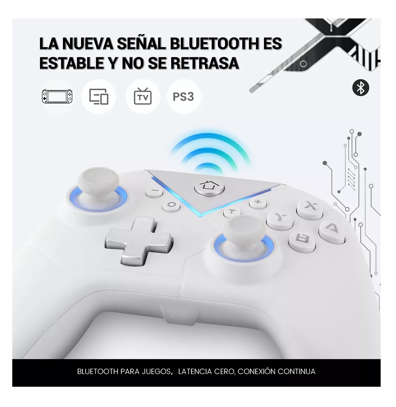 Foto 3 pulgar | Control Joystick Inalámbrico Para Nintendo Switch, Blanco
