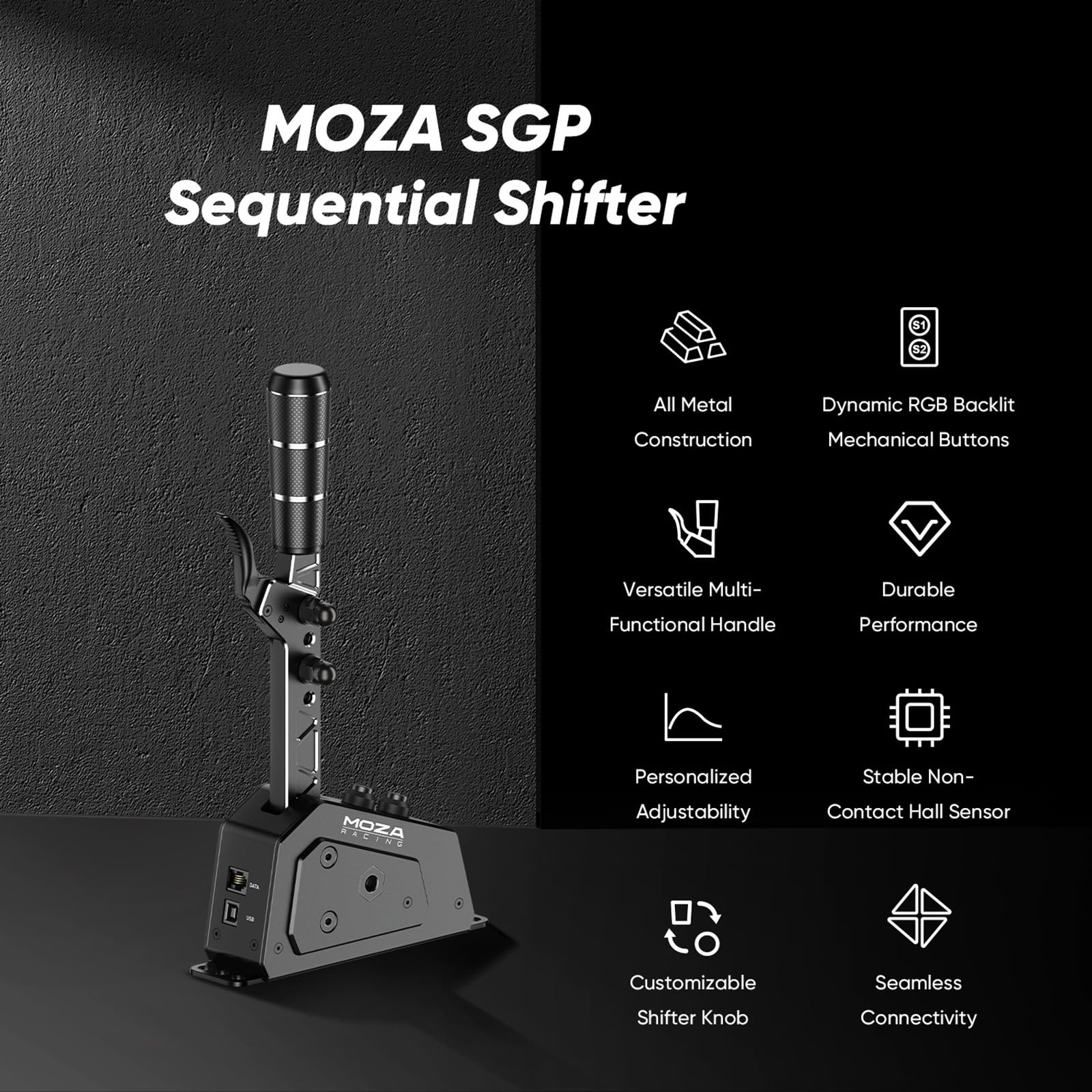 Foto 2 | Palanca De Cambios Secuencial Moza Sgp Racing Simulator Pc Usb - Venta Internacional.