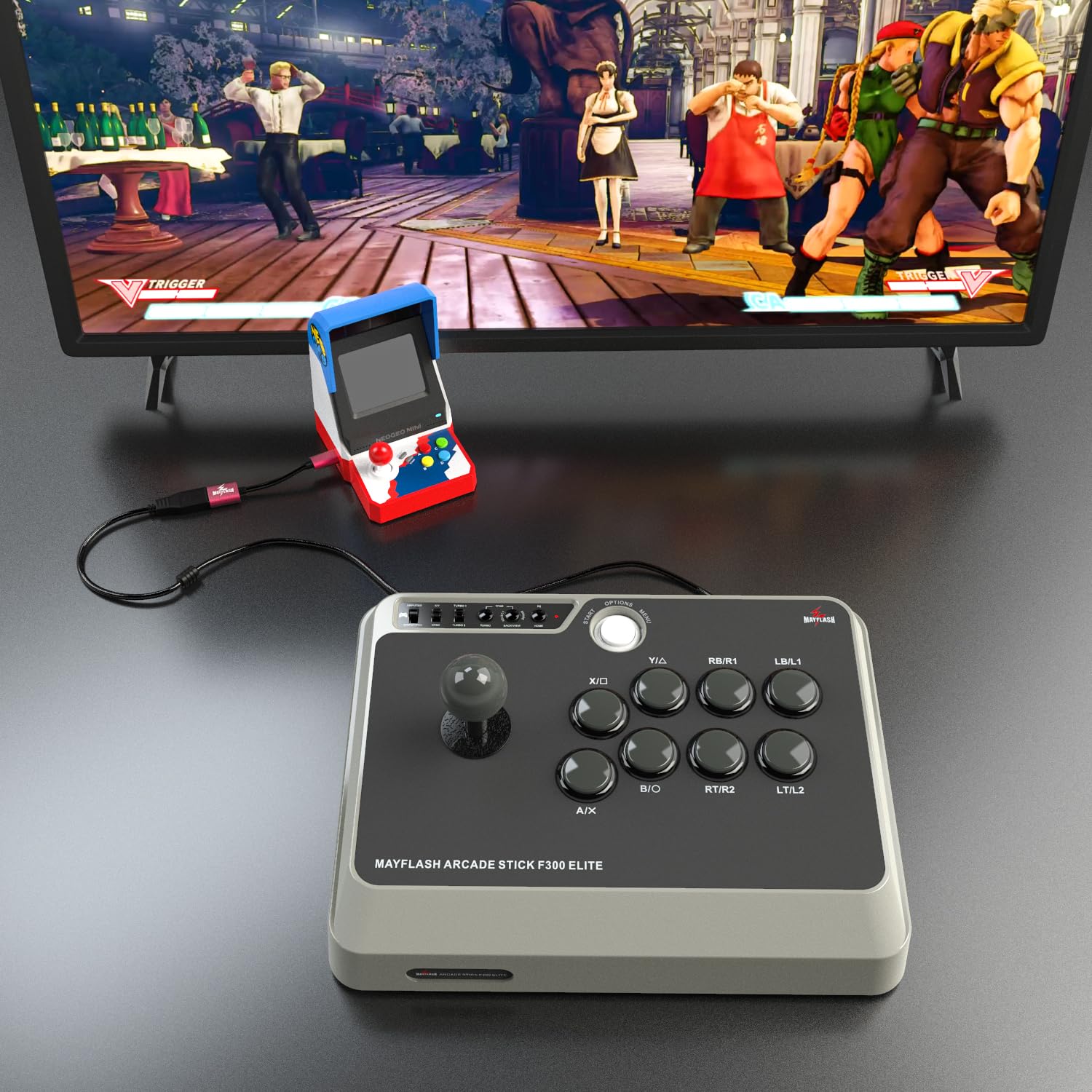 Foto 5 pulgar | Arcade Stick Mayflash F300 Elite Sanwa Buttons/joy Para Switch - Venta Internacional.