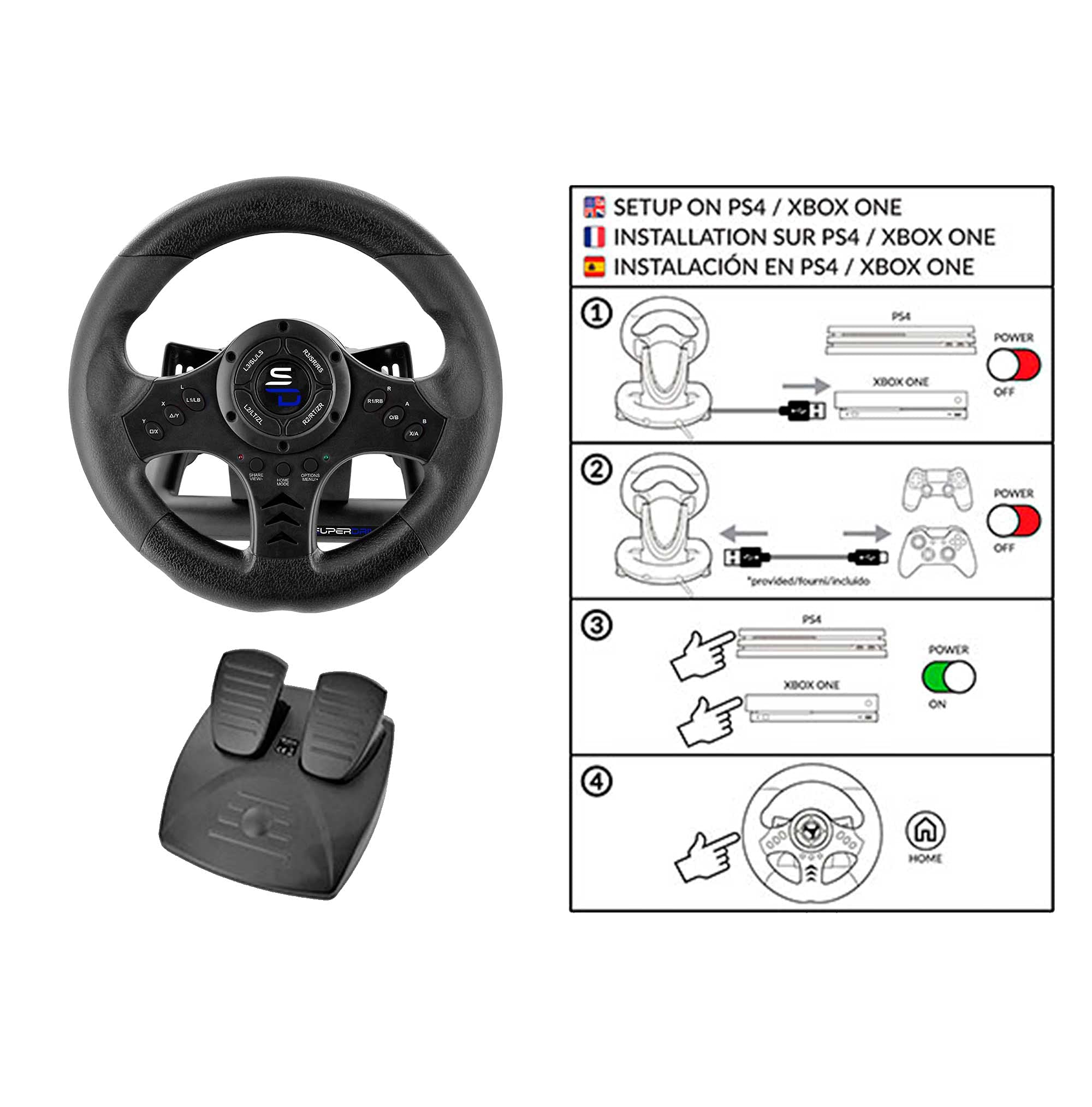 Foto 7 pulgar | Volante de Carreras Subsonic Superdrive Sv450 Xbox/ps/pc - Venta Internacional