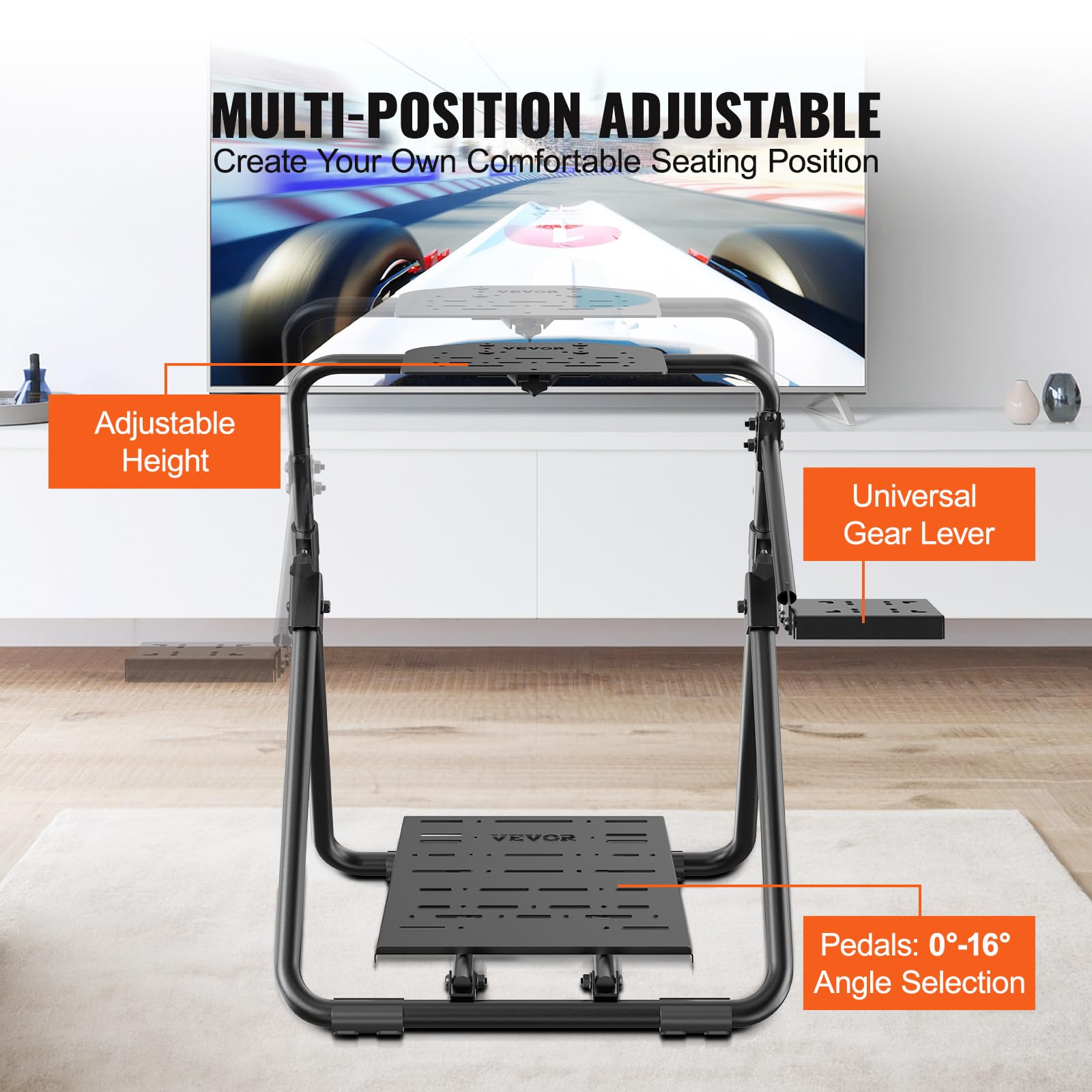 Foto 5 pulgar | Soporte De Volante De Carreras Vevor Plegable Con Ajuste De Altura. - Venta Internacional.