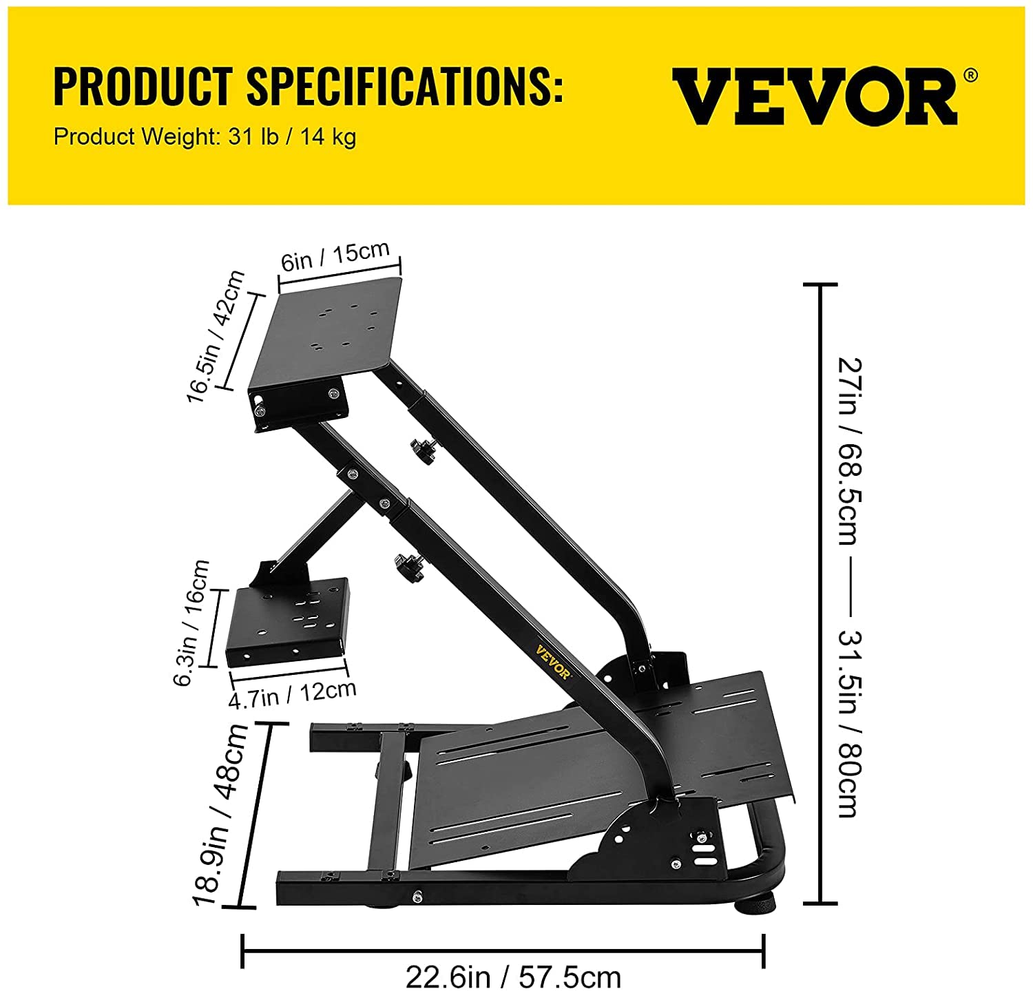 Foto 8 pulgar | Soporte Para Volante De Carreras Vevor G920, Soporte Para Palanca De Cambios - Venta Internacional.