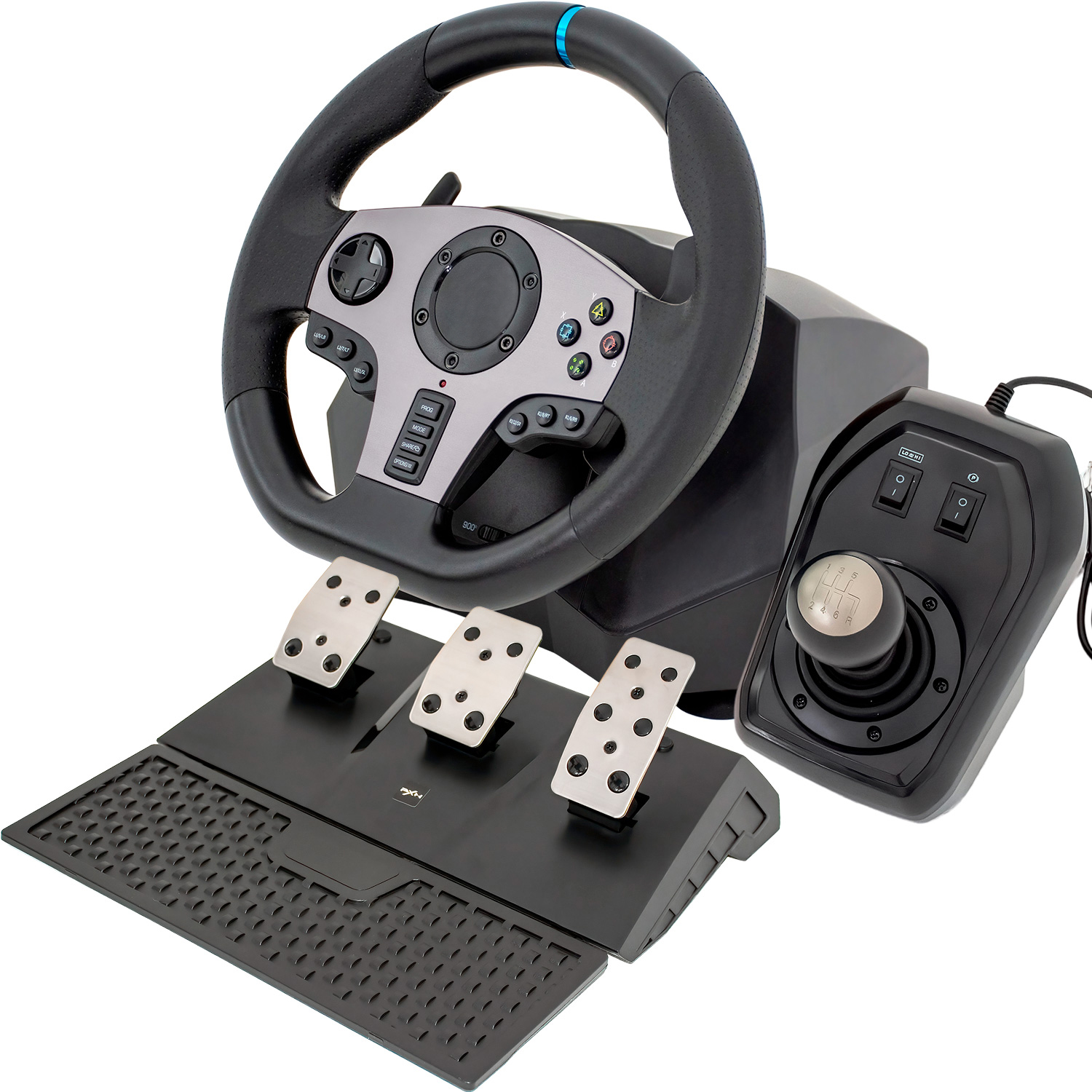 Foto 2 pulgar | Volante Pedales y Palanca Audiotek color Negro para Xbox One Series/PC/PS3/Switch