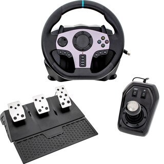 Foto 3 | Volante Pedales y Palanca Audiotek color Negro para Xbox One Series/PC/PS3/Switch