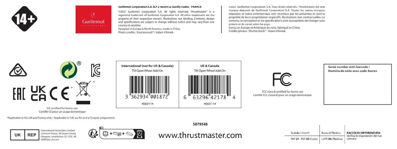 Foto 3 | Gaming Wheel Thrustmaster Tm Open Wheel, Complemento Xbox One - Venta Internacional.