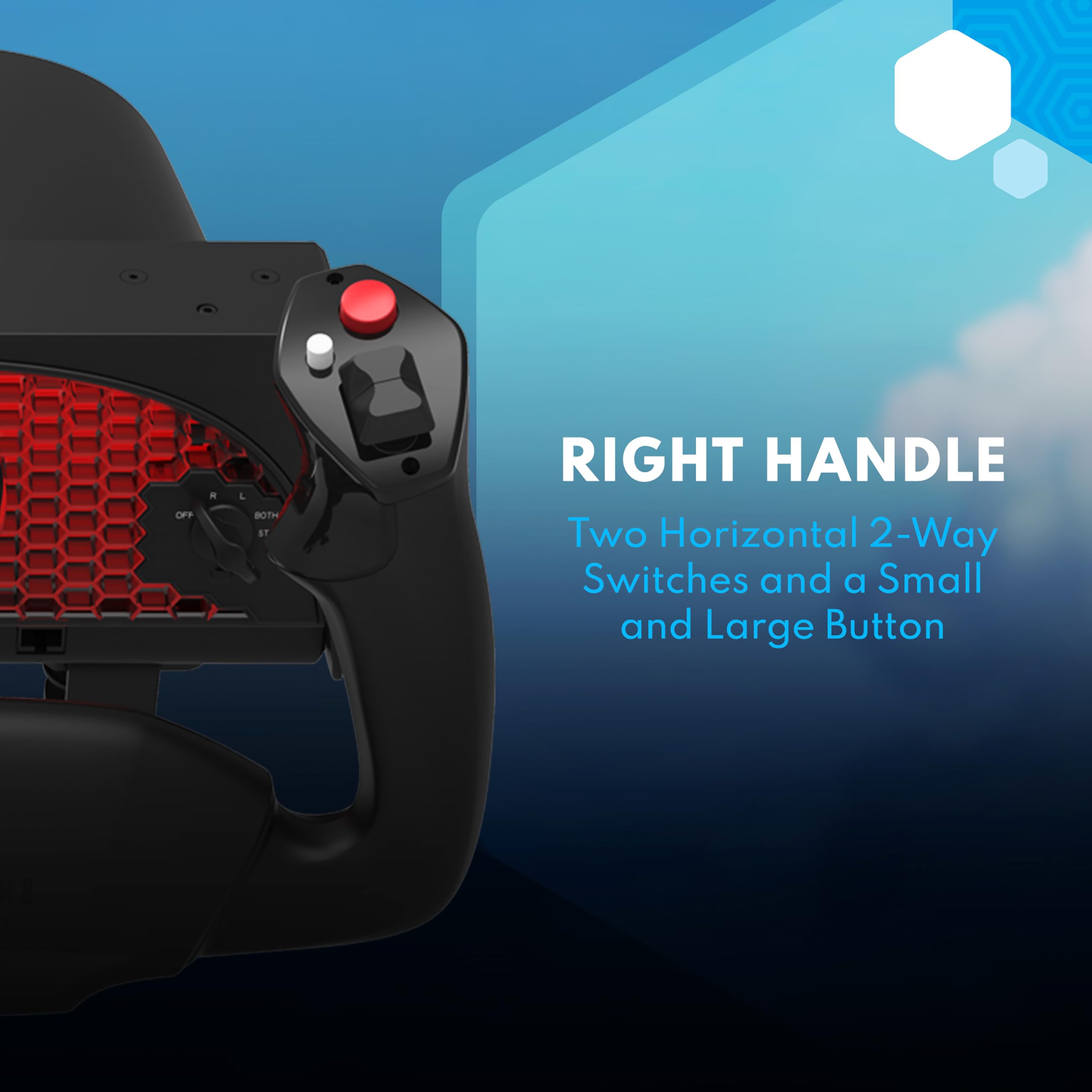 Foto 4 pulgar | Flight Controls Honeycomb Alpha Yoke Con Panel De Interruptores - Venta Internacional.