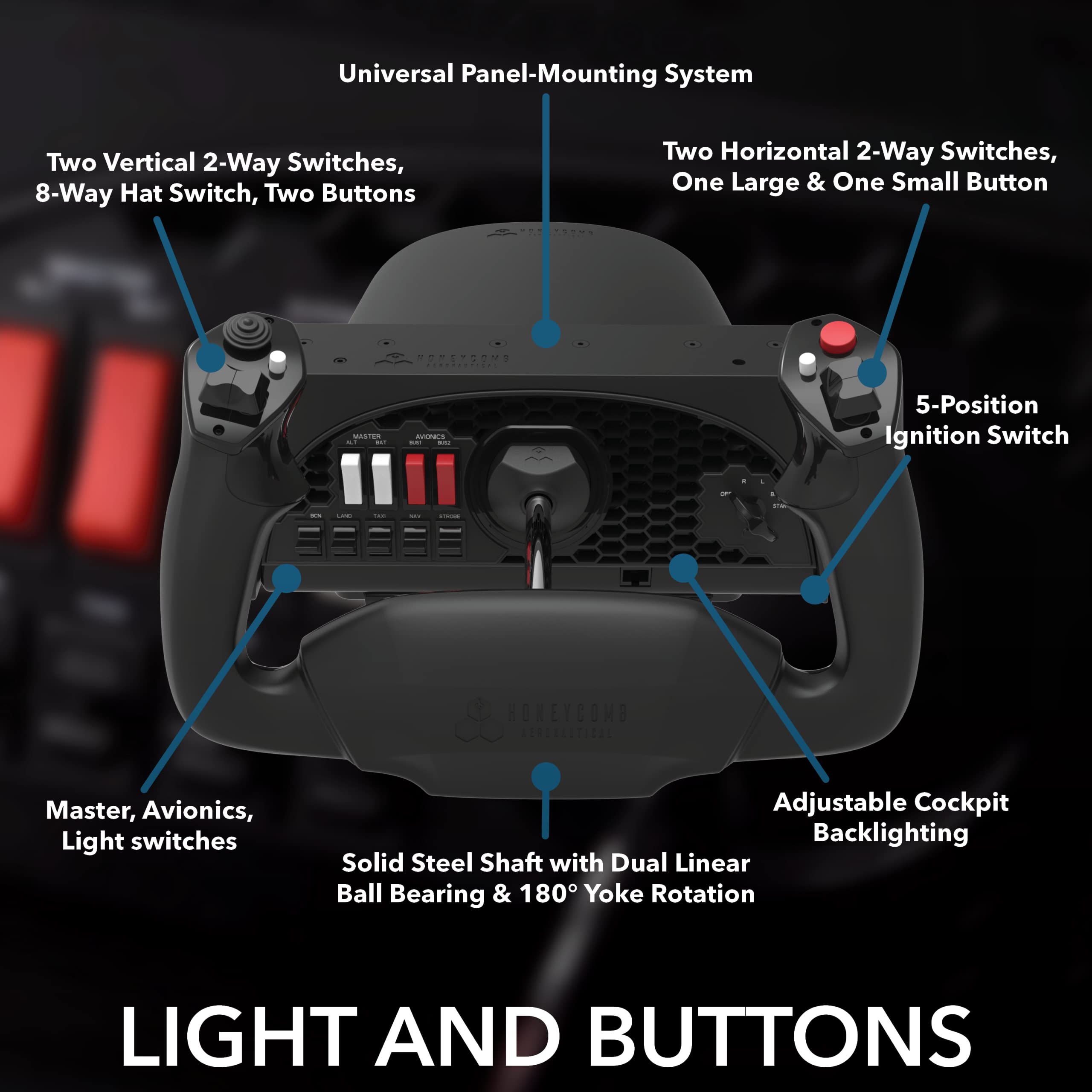 Foto 6 pulgar | Panel de Control de Videojuego Tipo Volante Honeycomb Aeronautical - Venta Internacional