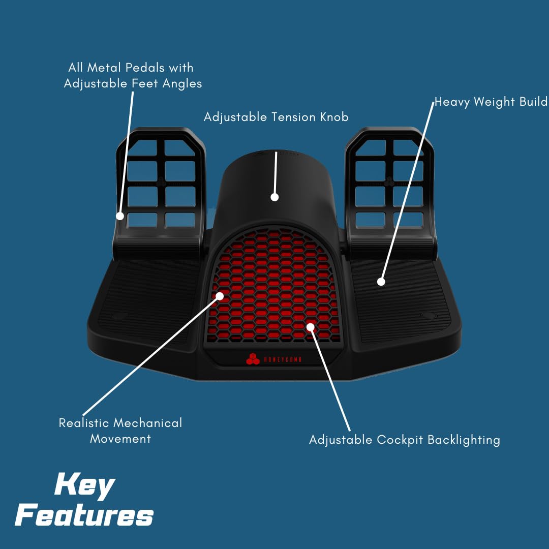 Foto 4 pulgar | Pedales De Timón Honeycomb Aeronautical Charlie Con Funda Antipolvo - Venta Internacional.
