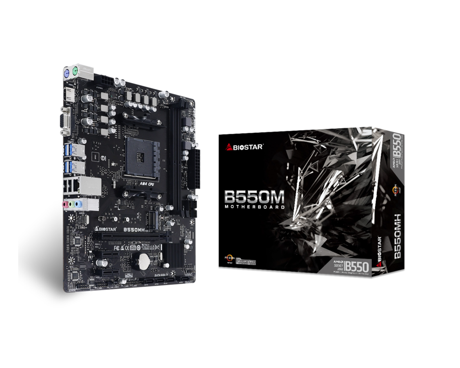 Foto 2 pulgar | Mb Biostar B550mh Am4(ryzen) B550mh