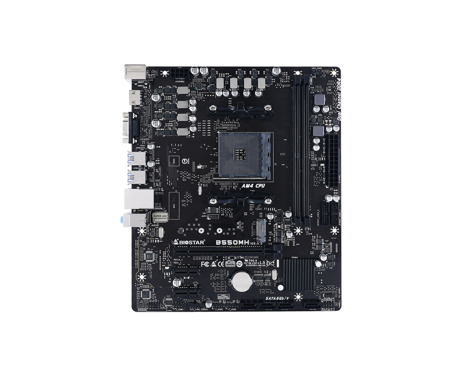 Foto 3 pulgar | Mb Biostar B550mh Am4(ryzen) B550mh