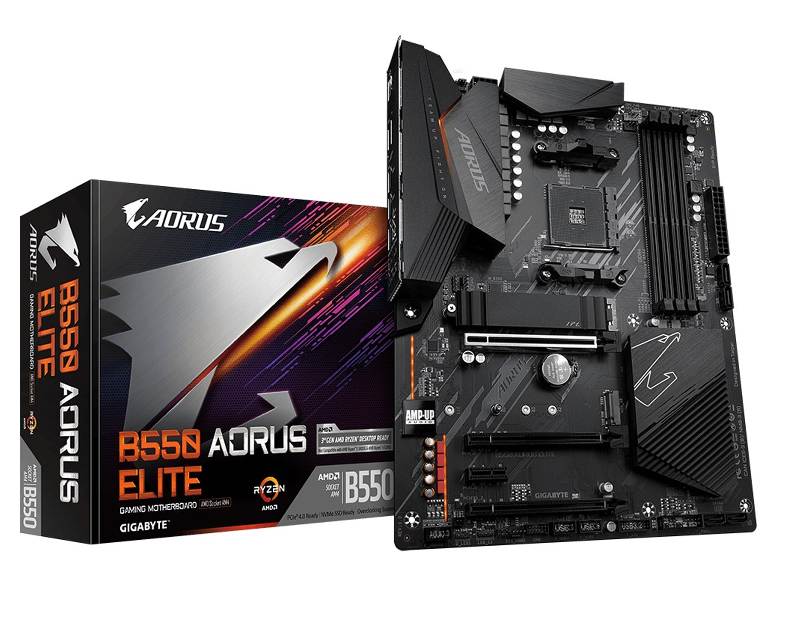 Foto 2 pulgar | Tarjeta Madre Gigabyte B550 Aorus Elite Am4(ryzen) B550 Aorus Elite