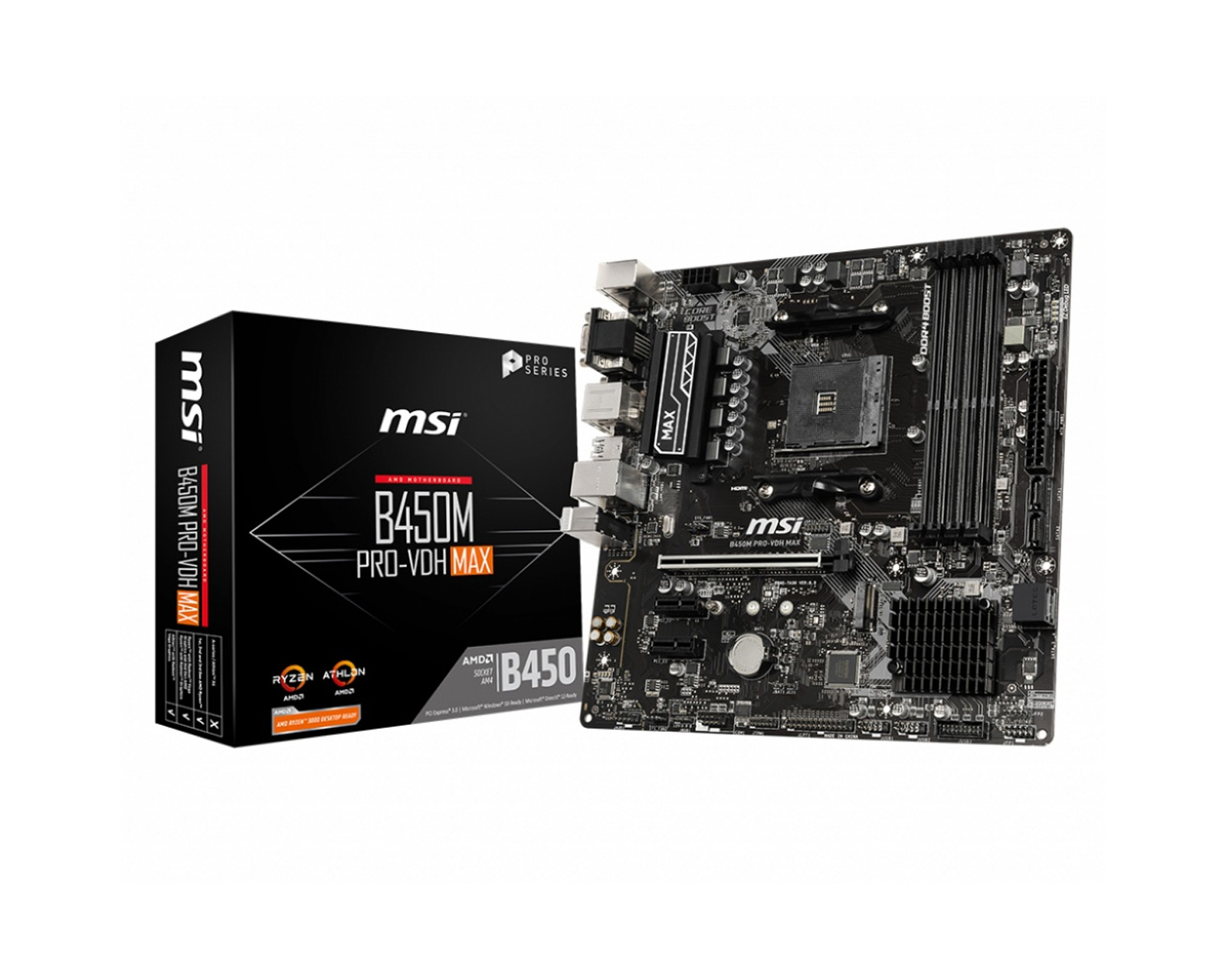 Tarjeta Madre Msi B450m-pro-vdh-mx Negro