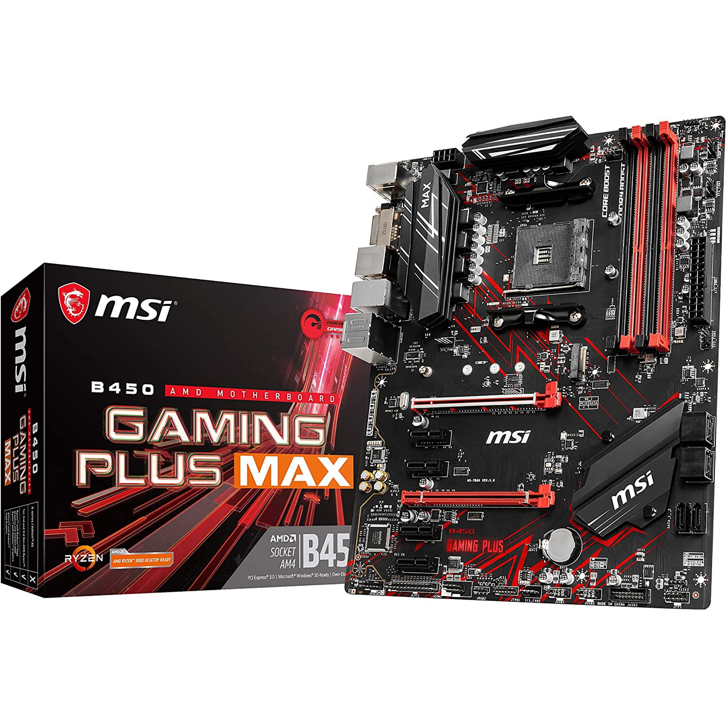 Foto 2 pulgar | Tarjeta Madre Msi B450 Gaming Plus Max Atx Ddr4 Hdmi color Negro