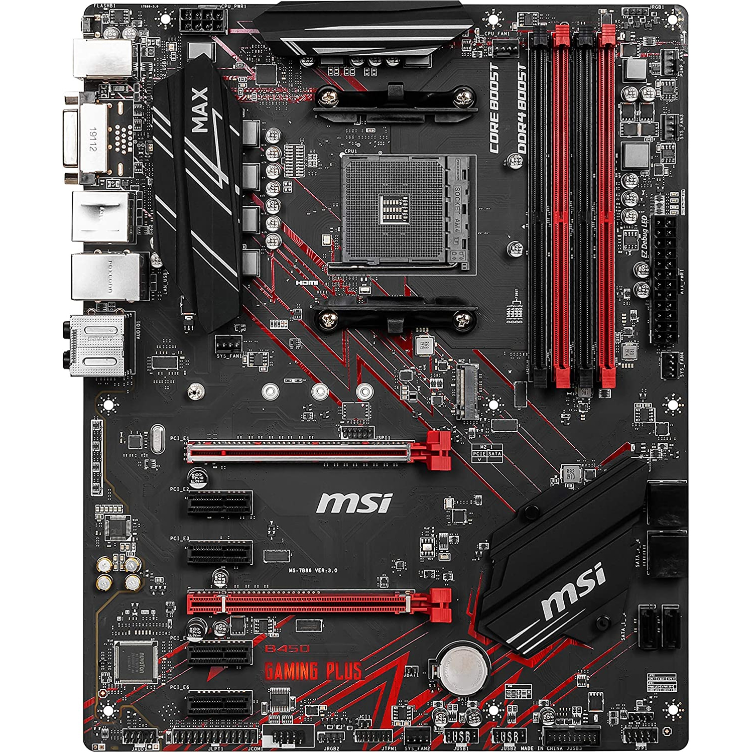 Foto 3 pulgar | Tarjeta Madre Msi B450 Gaming Plus Max Atx Ddr4 Hdmi color Negro