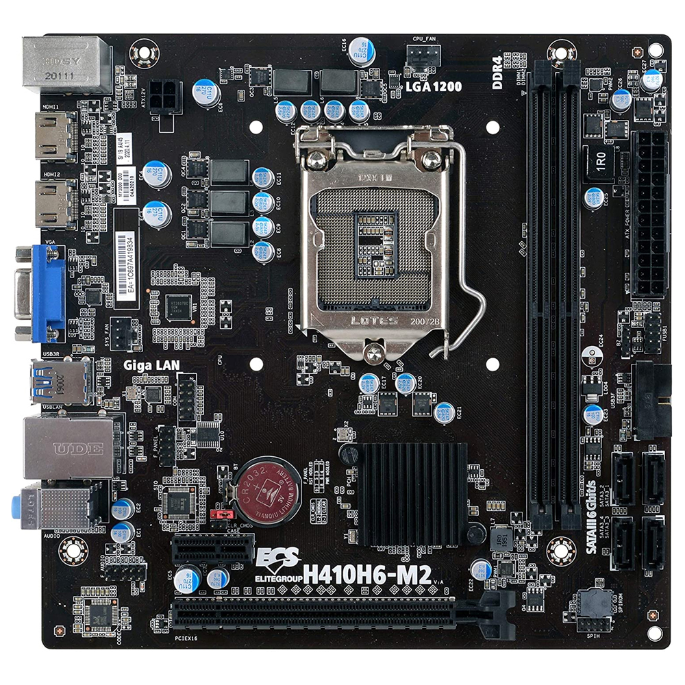 Foto 3 pulgar | Tarjeta Madre Ecs H410h6 M2 Intel 1200 Ddr4 Micro Atx Negro